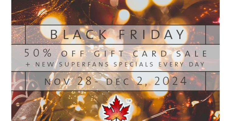 Black Friday 2024 50% Off Gift Card Sale – November 28-December 2