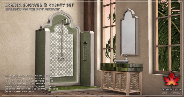 Jamila Shower & Vanity Set for The Fifty February