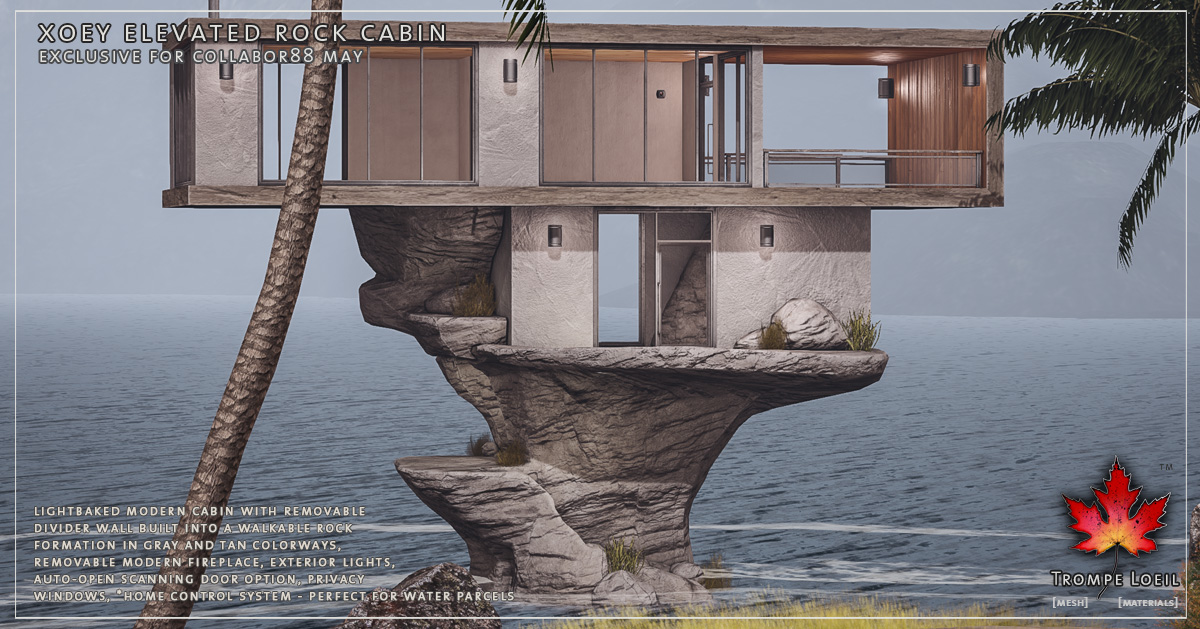 Xoey Elevated Rock Cabin for Collabor88 May
