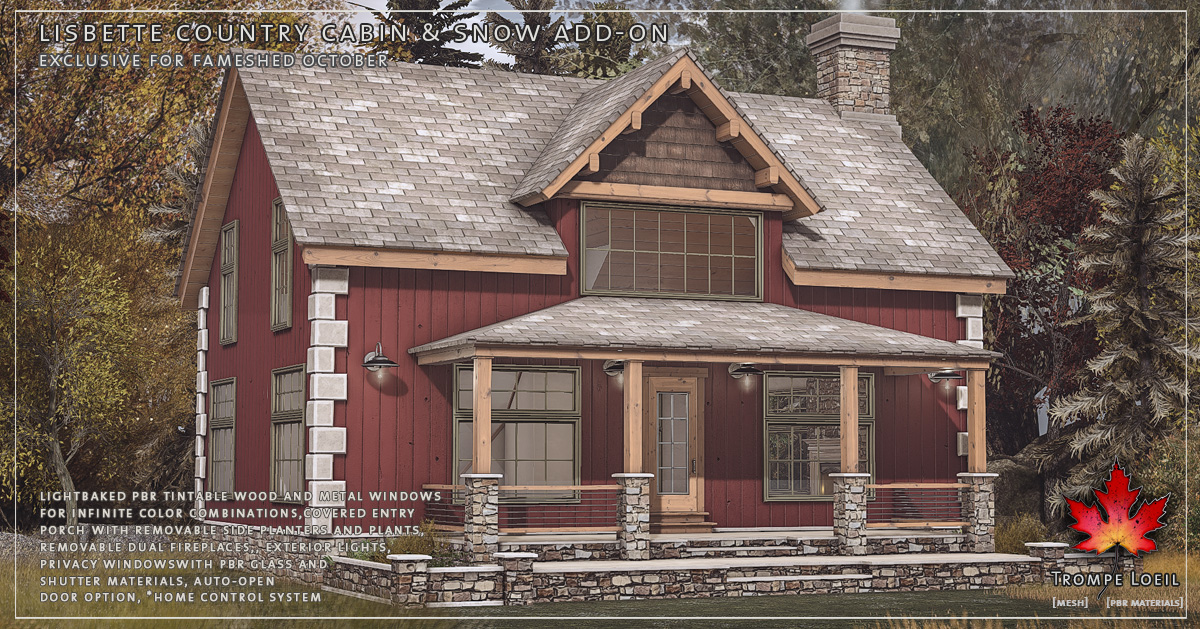 Lisbette Country Cabin & Snow Add-On for FaMESHed October