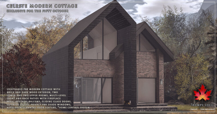 Celeste Modern Cottage for The Fifty October