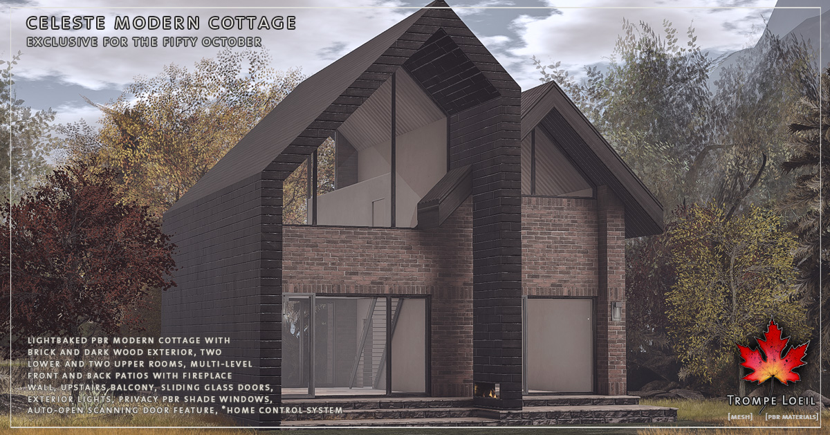 Celeste Modern Cottage for The Fifty October