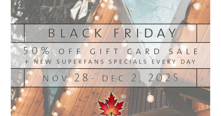 Black Friday 2025 50% Off Gift Card Sale – November 28 through December 2