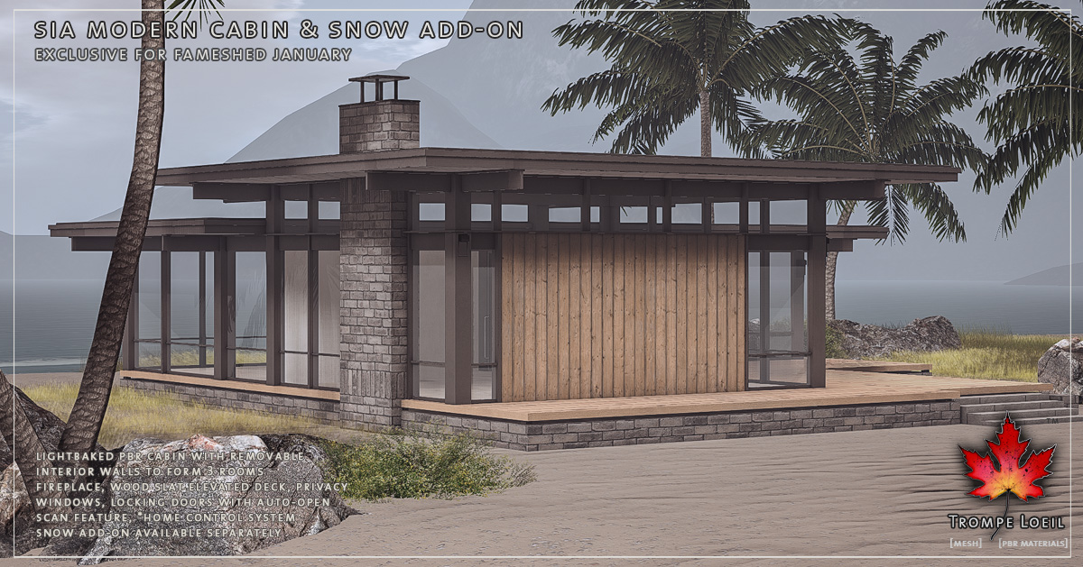 Sia Modern Cabin & Snow Add-On for FaMESHed January