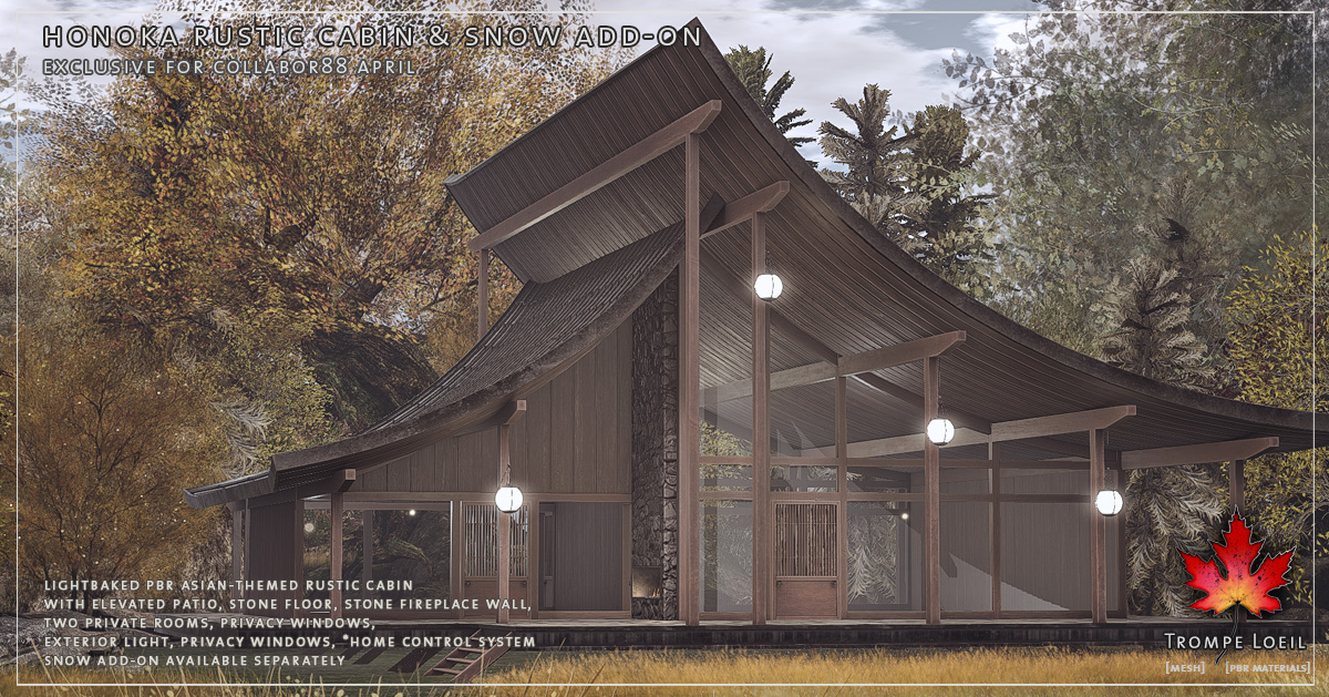 Honoka Rustic Cabin & Snow Add-On for Collabor88 April