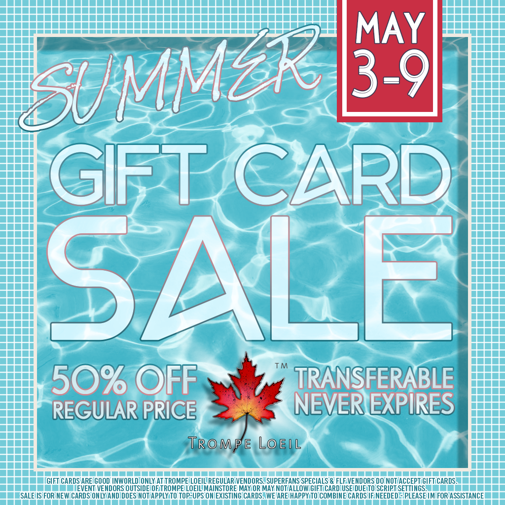 Summer Gift Card Sale! 50% Off Through May 9