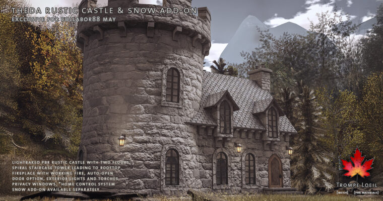 Theda Rustic Castle & Snow Add-On for Collabor88 May