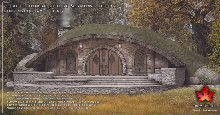Teagol Hobbit House & Snow Add-On for FaMESHed July