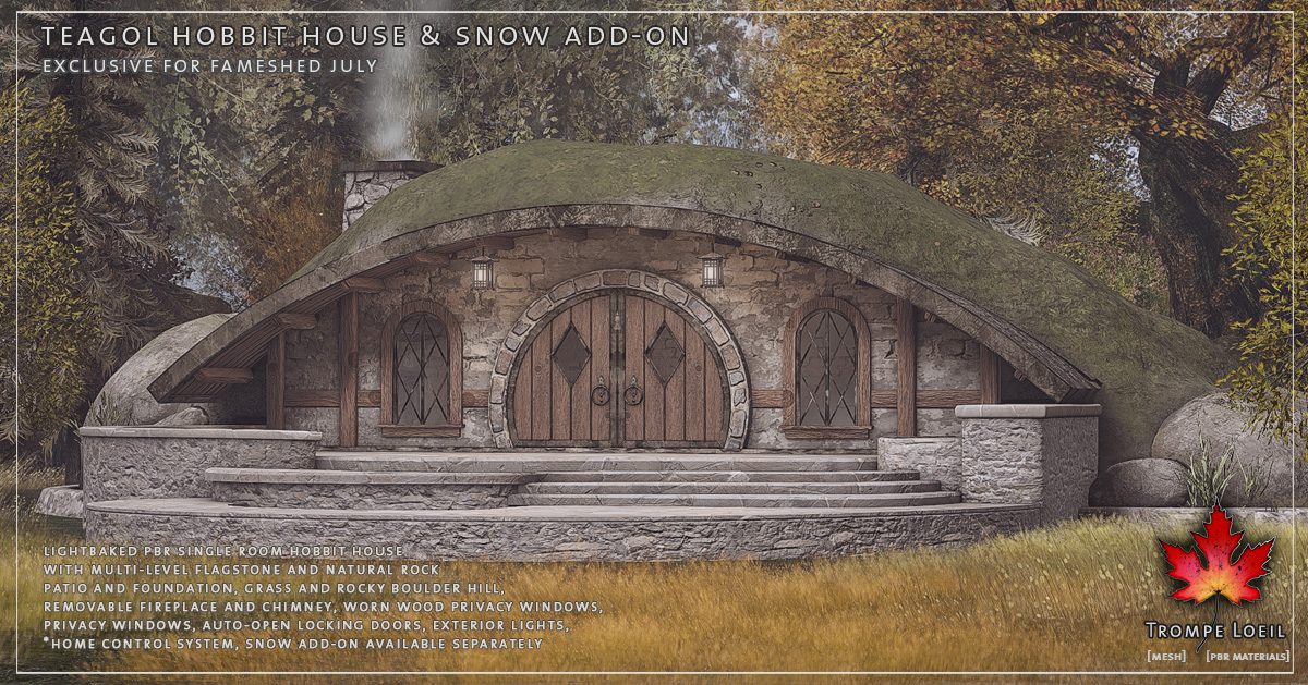 Teagol Hobbit House & Snow Add-On for FaMESHed July