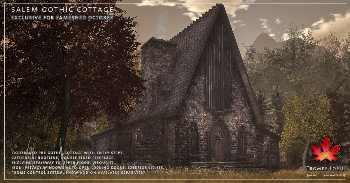 Salem Gothic Cottage & Snow Add-On for FaMESHed October